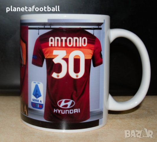 Футболна Чаша на ROMA с Ваше име и номер сезон 2025/26!Уникална фен чаша на Рома!, снимка 3 - Фен артикули - 32003513