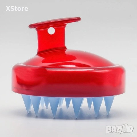 Силиконова четка за разнасяне на шампоан и масаж на скалпа, снимка 2 - Масажори - 52508106