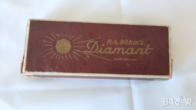 Стара немска хармоника - Diamant D.R.W.Z. - Made in Germany, снимка 5 - Антикварни и старинни предмети - 31438106