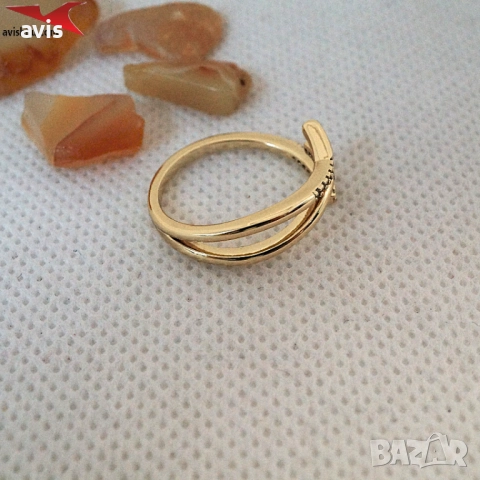 Пръстен с 14К златно покритие 224839, снимка 3 - Пръстени - 52942819