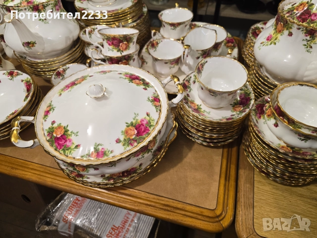 Royal Albert – Old Country Roses!  140 части • 24K позлата • Англия!  Цена: 4200 лв  Уникално голям , снимка 5 - Сервизи - 52433260