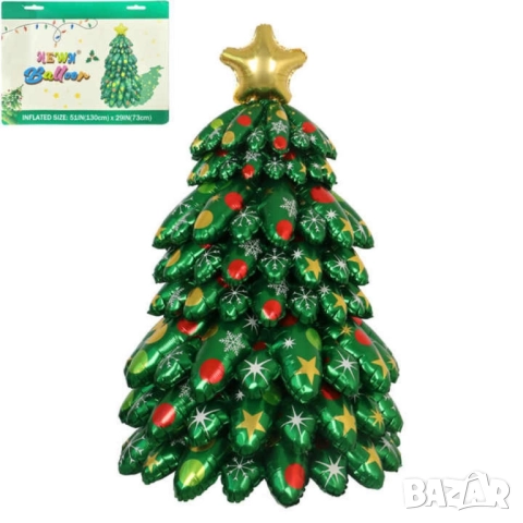 Коледни балони 9 части - 3D Коледна елха с цветни ярки акценти, снимка 4 - Други - 52567858