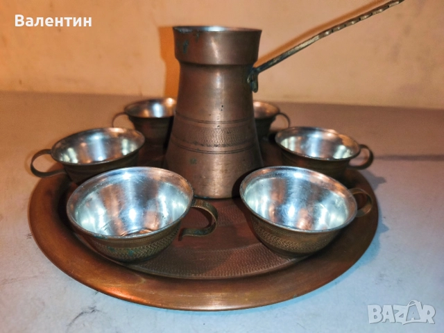 Бакърен сервиз 26, снимка 3 - Антикварни и старинни предмети - 52541384