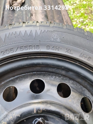 4бр.зимни гуми 205/55/16 с джанти 5/ 114,3, снимка 5 - Гуми и джанти - 52361756