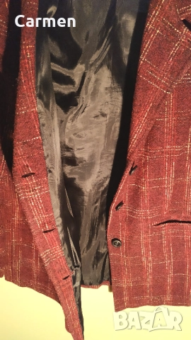 Червено българско сако, снимка 5 - Сака - 52429778