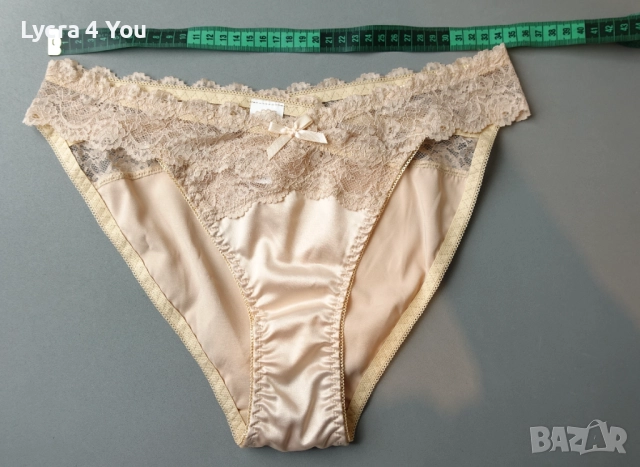 Резервирани -M нова бикина от сатен с дантела в телесен цвят, снимка 6 - Бельо - 52384140