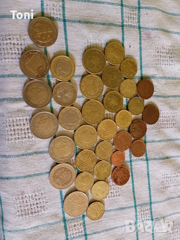 колекция от евро монети центове 