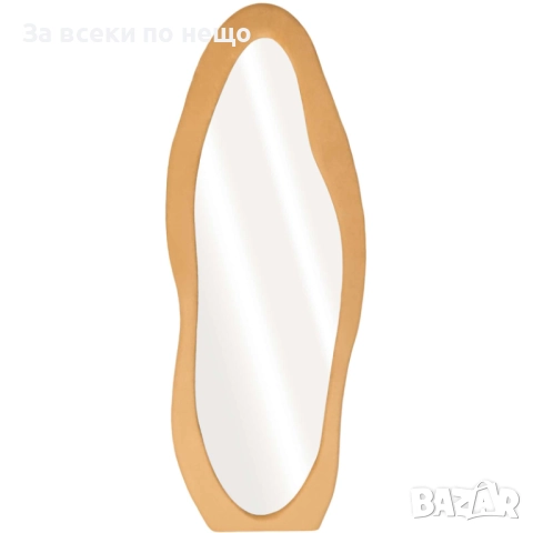 Огледало-асиметрично бежово кадифе Код P1691