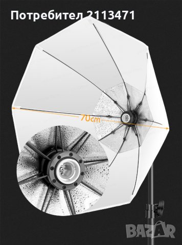 Студийно осветление/Софтбокс/Фото студио/Фотографски студиен комплект, снимка 3 - Светкавици, студийно осветление - 40149836