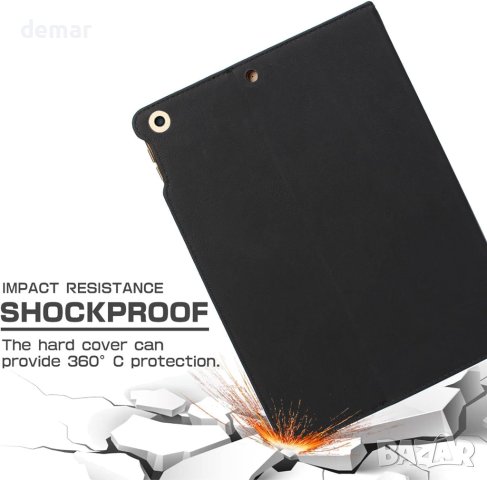 Калъф AM с джоб за iPad 2021/2020/2019 (10,2-инча) (черен), снимка 3 - Калъфи, кейсове - 42810106