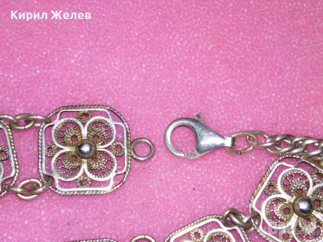 СТАРИННА ФЛОРАЛНА ФИЛИГРАННА СРЕБЪРНА ГРИВНА СРЕБРО 925 МАЙСТОРСКА РЪЧНА ИЗРАБОТКА 41880, снимка 6 - Антикварни и старинни предмети - 44394258