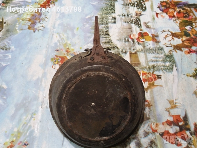 Стар меден тиган, снимка 3 - Антикварни и старинни предмети - 52514860