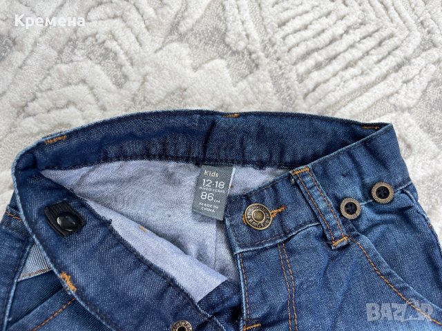 Нови бебешки подплатени дънки с накъсан ефект, снимка 4 - Бебешки дънки - 42592177