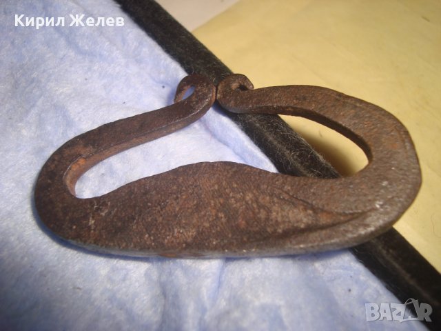 18-19 Век СТАР ВЪЗРОЖДЕНСКО ВРЕМЕ ЧАКМАК ОГНИВО КОВАНО ЖЕЛЯЗО РЪЧНА МАЙСТОРСКА РЯДКА ИЗРАБОТКА 28526, снимка 4 - Антикварни и старинни предмети - 37170811
