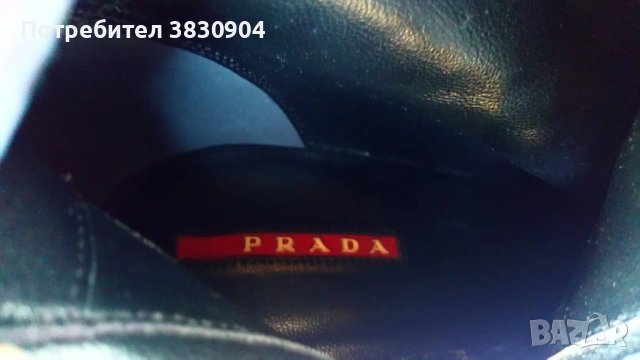 Ботуши Prada, размер 38.5, черни, 100% естествена кожа, снимка 16 - Дамски ботуши - 42090728