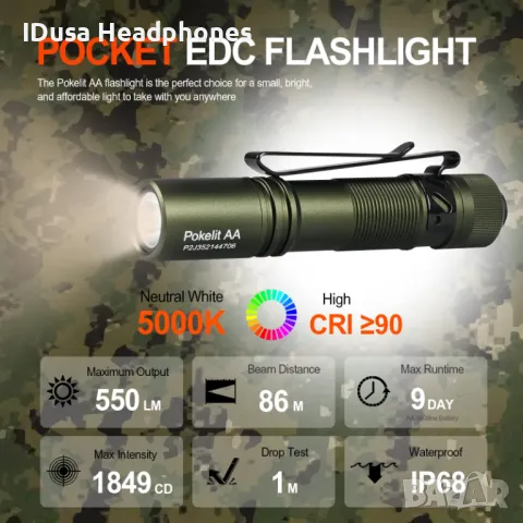 Фенер ACEBEAM Pokelit AA, снимка 3 - Къмпинг осветление - 49697300