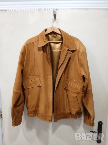 Мъжко кожено яке от естествена кожа – размер 58 / 3XL