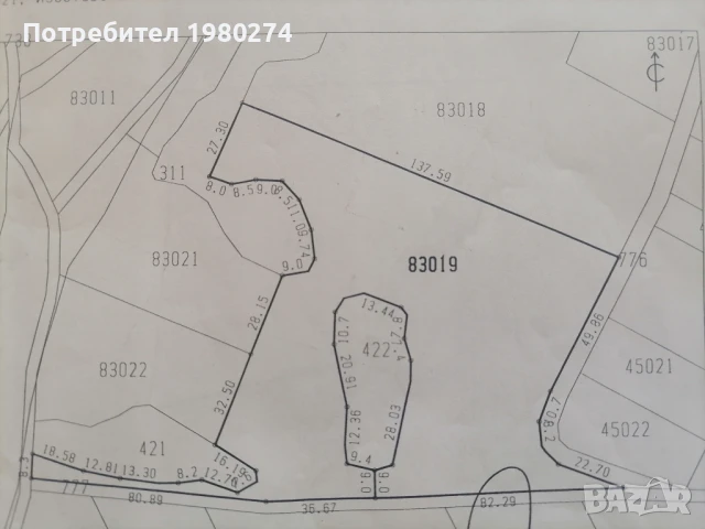 Земеделска земя 10,5 декара, 9 категория