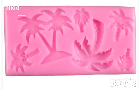 Палма Палми малки големи силиконов молд форма фонданшоколад гипс декор