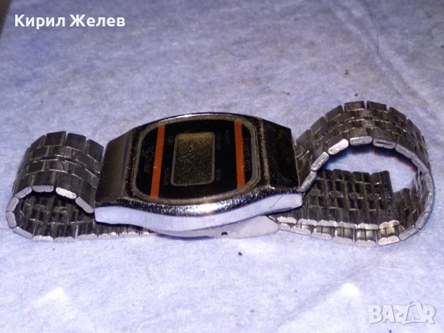 SENZOR LCD QUARTZ КОЛЕКЗИОНЕРСКИ МАРКОВ ЕЛЕКТРОНЕН ЧАСОВНИК с ВЕРИЖКА от НЕРЪЖДАЕМА СТОМАНА 26852, снимка 10 - Мъжки - 40126352