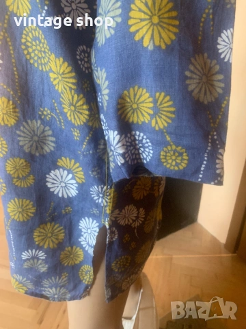 Ленена рокля( туника) с флорален десен, снимка 3 - Рокли - 53899108
