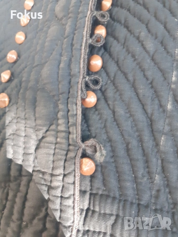 Стара възрожденска дреха елек елече антерия носия - черно, снимка 5 - Антикварни и старинни предмети - 53273434