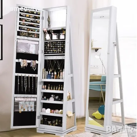 Органайзер за дамски аксесоари с огледало 10QHXF7021CWH, снимка 3 - Шкафове - 47589898