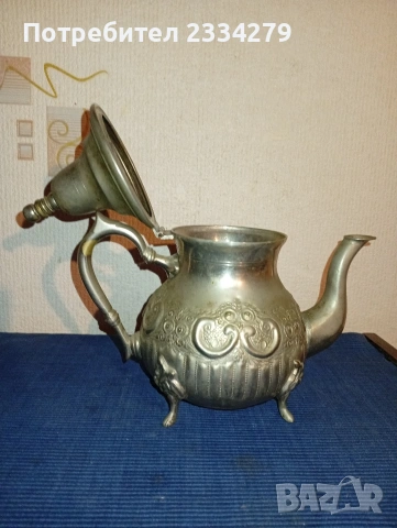 Стари кани чайници, красива масивна изработка., снимка 10 - Антикварни и старинни предмети - 54092987