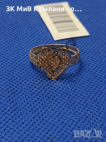 Златен дамски пръстен 1,1гр-14к, снимка 1