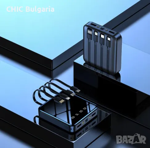Преносима / Външна батерия 20 000 mAh с 4 кабела - КОЛЕДНА ПРОМОЦИЯ, снимка 5 - Външни батерии - 47745077