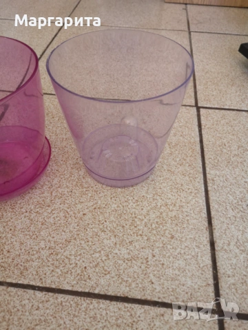 розови и лилава прозрачни саксии, снимка 3 - Стайни растения - 54264958