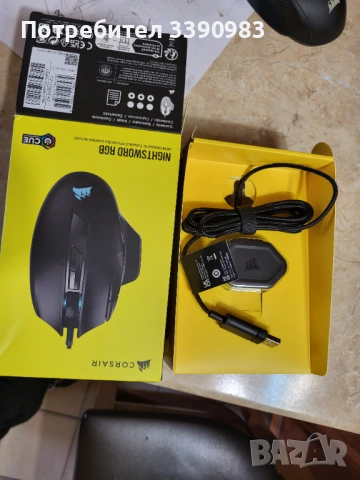 Corsair NIGHTSWORD RGB ,НОВА мишка геймърска, снимка 3 - Клавиатури и мишки - 54250523
