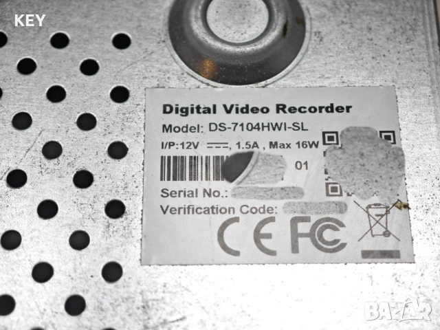 DVR Hikvision 4 канала 250gb HDD 960*576 DS-7104HWI-SL, снимка 3 - Комплекти за видеонаблюдение - 53120588