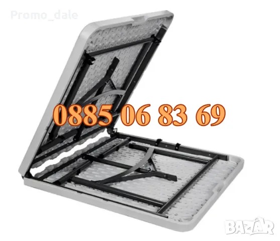 Комплект Сгъваема маса за кетъринг 180/74 см с 8 бр. сгъваеми кетъринг столове, снимка 4 - Други - 49586857