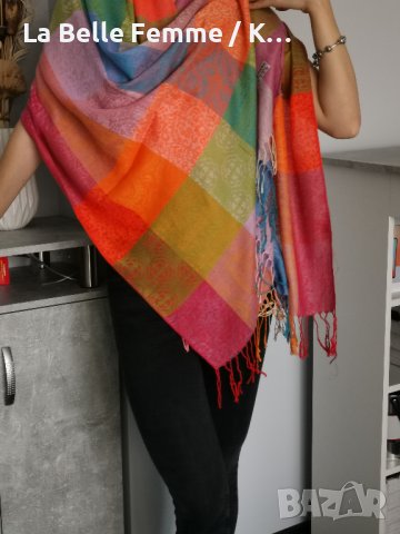 Дамски шал от пашмина, снимка 4 - Шалове - 37343787