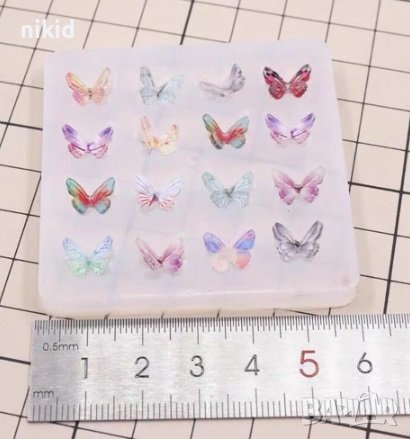 мини пеперуда пеперуди силиконов молд форма фондан смола декор украса, снимка 3 - Форми - 37954429