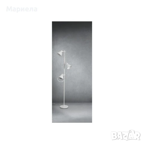 LED подова лампа с 3 накланящи се абажура (бяла), снимка 2 - Лампиони - 50493120