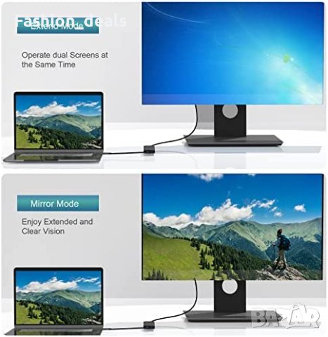 Нов USB C многопортов адаптер докинг станция за MacBook Pro, iPad Pro, снимка 5 - Други - 40647476