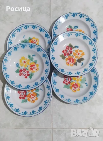 Емайлирани чинии -  6 броя- неизползвани