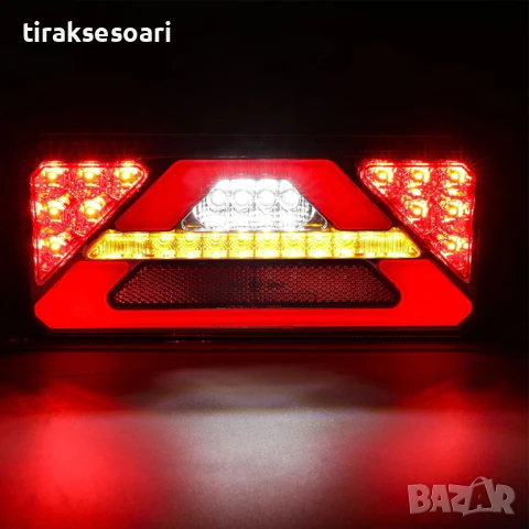  2 Броя LED Стопове T483 с Неонова Светлина и Динамичен Мигач, 5 Светлини, 12/24V, снимка 3 - Аксесоари и консумативи - 50899077