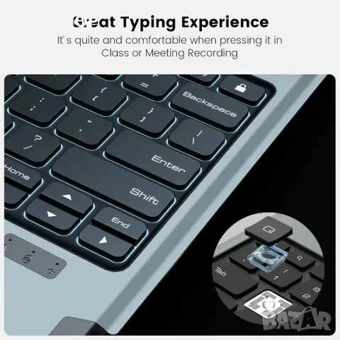 Калъф с клавиатура Nillkin Carry Go за iPad Pro 13 инча (M4) с дръжка, снимка 9 - Калъфи, кейсове - 49627454