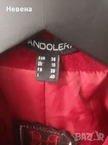 Червено Сако Есенно-Зимно Кадифе, снимка 6 - Сака - 42492447