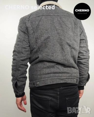 Дънково яке с топла подплата LEVI’S Sherpa Trucker Denim Jacket – Размер  L – Ново с етикети, снимка 4 - Якета - 52829901
