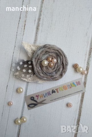 Текстилна брошка, снимка 9 - Други - 37842407
