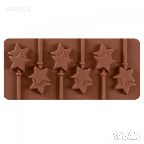 2013 Силиконова форма за близалки Lollipop Звездички, снимка 3 - Форми - 32014082