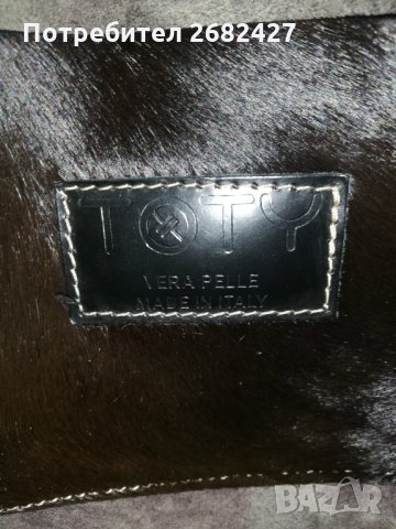 ИТАЛИАНСКА КОЖЕНА ЧАНТА С КОСЪМ , снимка 3 - Чанти - 29972305