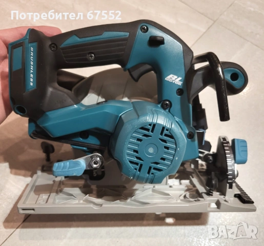  Отличен безчетков циркуляр Makita DHS680. Само тяло и цената е крайна - 115€, снимка 3 - Други инструменти - 53359184