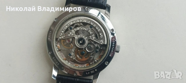 Скелетон часовник мъжки голям автоматичен механичен, снимка 6 - Мъжки - 53250208