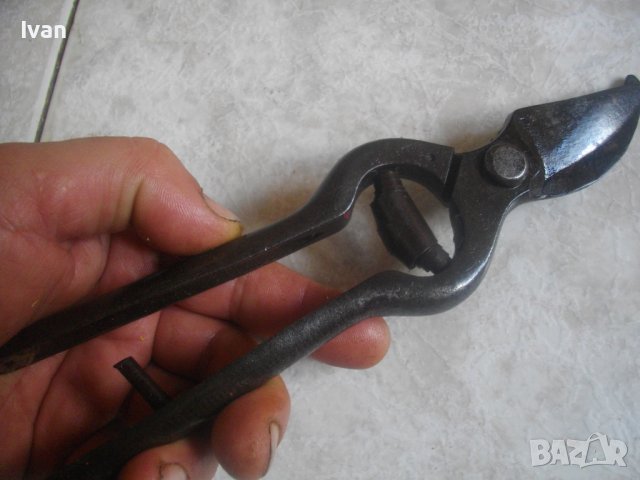 Български Стар Ръчно Кован Сатър 290мм/Стара Овощарска/Лозарска  Ножица 220мм-Ретро/Винтидж, снимка 15 - Други инструменти - 36952374