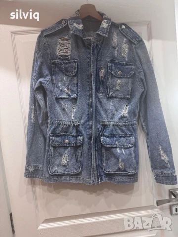 Дънково яки - размер С, снимка 2 - Блузи с дълъг ръкав и пуловери - 50671964